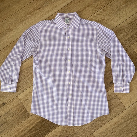Brooks Brothers Other - Brooks Brothers Lavender Checkered Button Down Shirt